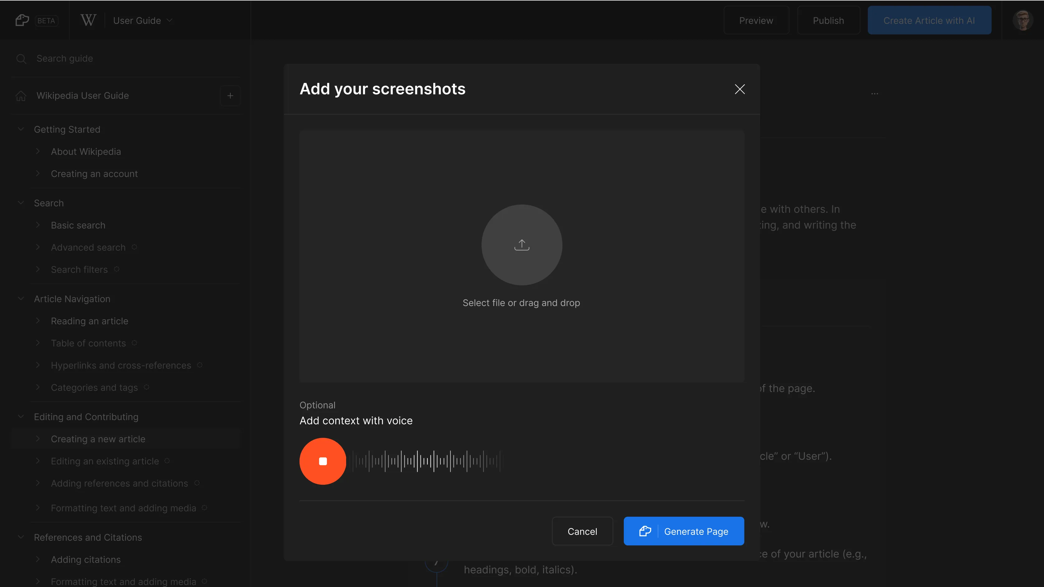 DocsHound Voice Commands
